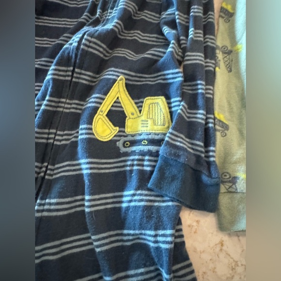 2T - simple joys by carters- Blue and Green Kids One Piece Pajamas - Picture 6 of 11